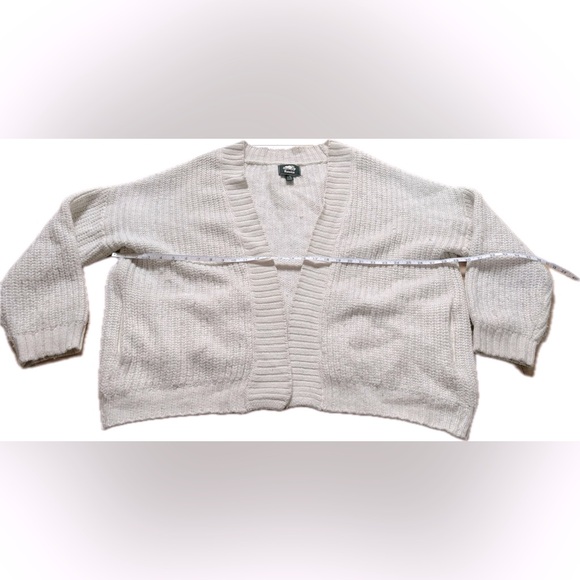 Roots Cream Women's Knit Open Cardigan Sweater - Picture 5 of 7